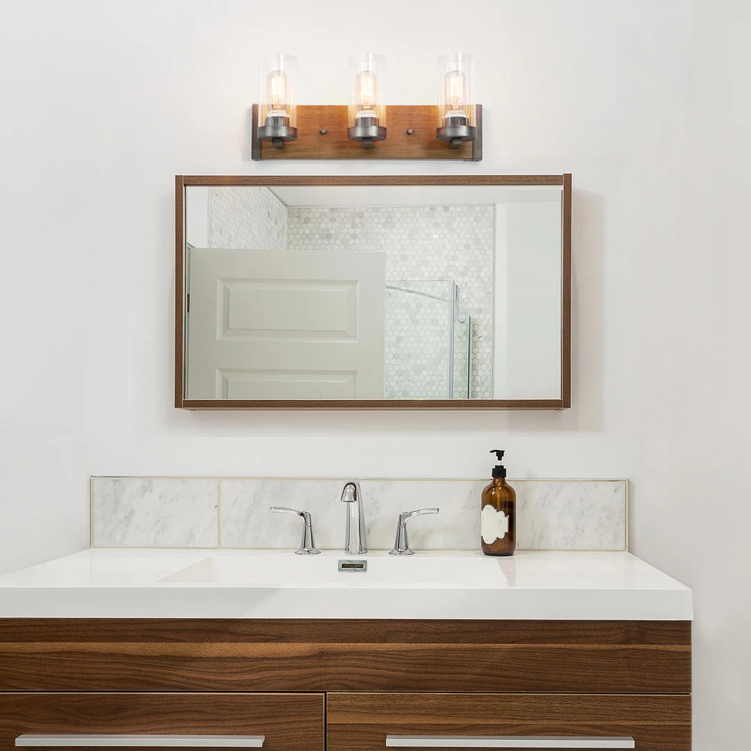 Hot Sale LNC Rustic Wood Retro Wall Sconce-3 Lights 6 Hot Sale LNC Rustic Wood Retro Wall Sconce-3 Lights