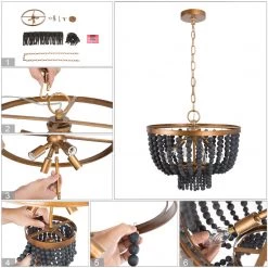 Hot Sale LNC Modern Beaded Chandelier
