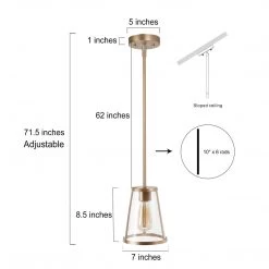 Modern Hot Sale LNC Gold Clear Glass Mini Pendant