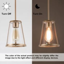 Modern Hot Sale LNC Gold Clear Glass Mini Pendant