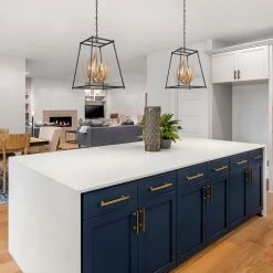 LNC Home - Modern Lotus Cage Chandelier -Clearance