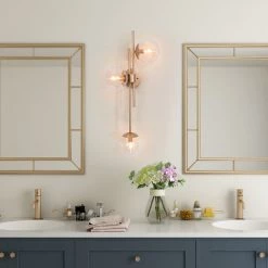 LNC Modern Rose Gold Vanity - Clear Glass