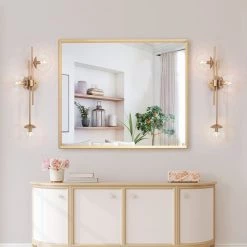 LNC Modern Rose Gold Vanity - Clear Glass