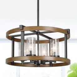 LNC Industrial Farmhouse Chandelier-4 Lights