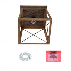 LNC Wooden Cage Flush Mount Light-Clearance Lighting