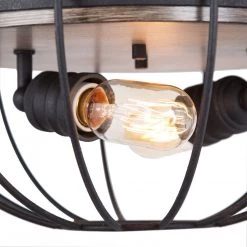 Hot Sale LNC-Semi Orb Metallic Flush Mount - Industrial & Modern