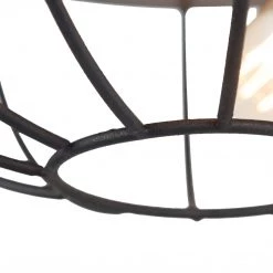 Hot Sale LNC-Semi Orb Metallic Flush Mount - Industrial & Modern