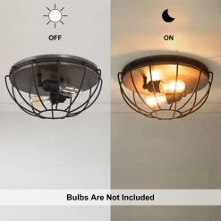 Hot Sale LNC-Semi Orb Metallic Flush Mount - Industrial & Modern