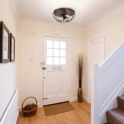 Hot Sale LNC-Semi Orb Metallic Flush Mount - Industrial & Modern