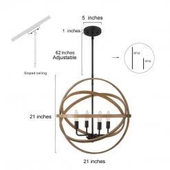 LNC-Orb Farmhouse Lantern For Kitchen Island-Open Box Lighting