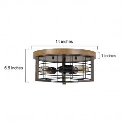 Lighting LNC Home-Metal Cross Frame Flush Mount - Rustic & Farmhouse-Clearance