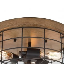 Lighting LNC Home-Metal Cross Frame Flush Mount - Rustic & Farmhouse-Clearance