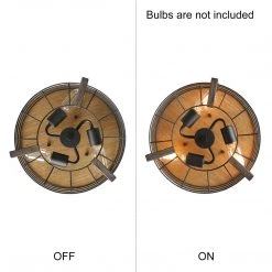 Lighting LNC Home-Metal Cross Frame Flush Mount - Rustic & Farmhouse-Clearance