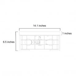 Lighting LNC Home-Metal Cross Frame Flush Mount - Rustic & Farmhouse-Clearance
