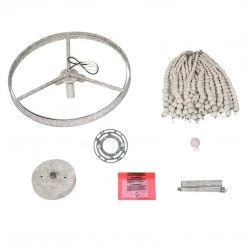 LNC-White Wood Beads Semi Flush Lights Hot Sale