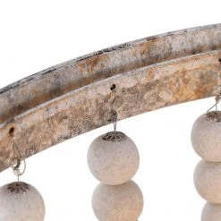 LNC-White Wood Beads Semi Flush Lights Hot Sale