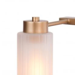 LNC Modern Gold Chandelier With Cylinder Glass Shades-6 Lights