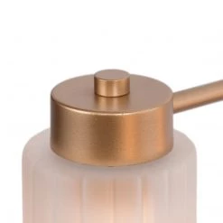 LNC Modern Gold Chandelier With Cylinder Glass Shades-6 Lights