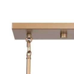 LNC Modern Gold Chandelier With Cylinder Glass Shades-6 Lights