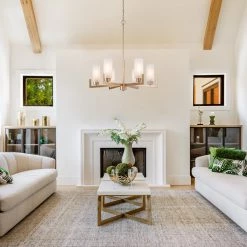 LNC Modern Square Chandelier-Open Box Lighting