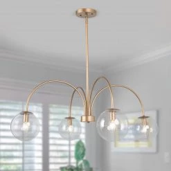 Uolfin Lighting LNC- Golden Orb Chandelier 4 Lights