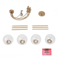 Uolfin Lighting LNC- Golden Orb Chandelier 4 Lights