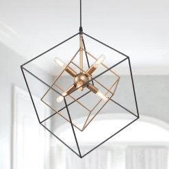 Modern LNC- Prismatic Cubed Chandelier - 6 Lights Hot Sale