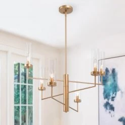 Modern LNC Contemporary Gold Chandelier-6 Lights Hot Sale
