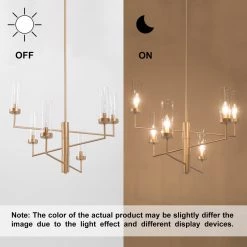 Modern LNC Contemporary Gold Chandelier-6 Lights Hot Sale