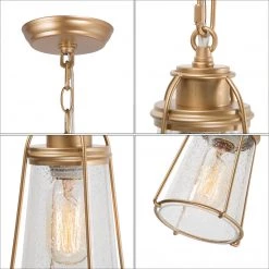 Modern Hot Sale LNC Nautical Gold Wire Cage Pendant Light - 1 Light