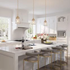 Modern Hot Sale LNC Nautical Gold Wire Cage Pendant Light - 1 Light