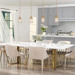 Modern Hot Sale LNC Nautical Gold Wire Cage Pendant Light - 1 Light