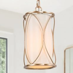Hot Sale LNC Modern Gold Lantern Pendant Light