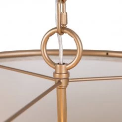 Modern Hot Sale LNC Vintage Gold Fabric Drum Chandelier - 3 Lights