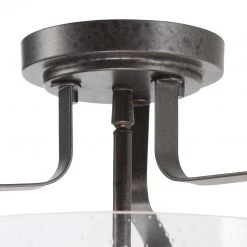 LNC Rustic Semi-flush Mount Light - 3 Lights