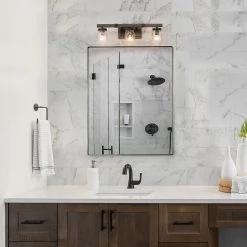 Hot Sale LNC Farmhouse Mason Jar Vanity Light-3 Lights