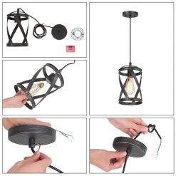 LNC Black Mini Modern Industrial Pendants