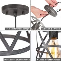 Hot Sale LNC Modern Antique Silver Mini Pendant Light 25 Hot Sale LNC Modern Antique Silver Mini Pendant Light