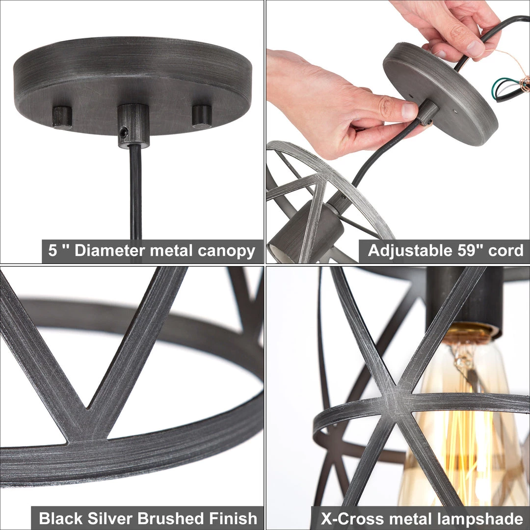 Hot Sale LNC Modern Antique Silver Mini Pendant Light 10 Hot Sale LNC Modern Antique Silver Mini Pendant Light