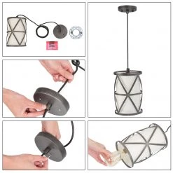 Lighting LNC Modern Antique Silver Mini Pendant Light-Clearance 26 Lighting LNC Modern Antique Silver Mini Pendant Light-Clearance