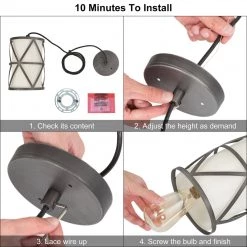 Lighting LNC Modern Antique Silver Mini Pendant Light-Clearance 29 Lighting LNC Modern Antique Silver Mini Pendant Light-Clearance