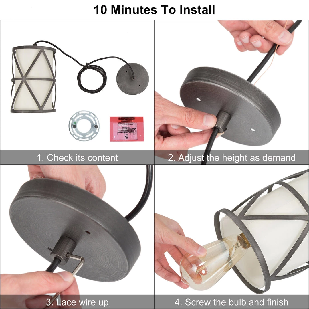 Lighting LNC Modern Antique Silver Mini Pendant Light-Clearance 16 Lighting LNC Modern Antique Silver Mini Pendant Light-Clearance