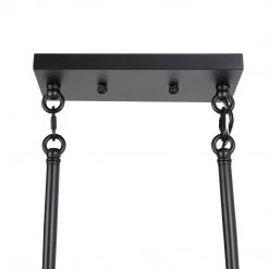 Lighting LNC Rectangle Chandelier, Industrial Farmhouse Chandelier-Open Box