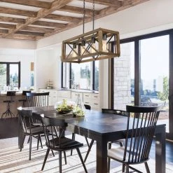 LNC Industrial Farmhouse Kitchen Island Chandelier-4 Lights