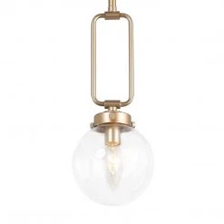 LNC Mini Globe Glass Gold Pendant - 1 Light 15 LNC Mini Globe Glass Gold Pendant - 1 Light