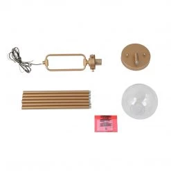 LNC Mini Globe Glass Gold Pendant - 1 Light 14 LNC Mini Globe Glass Gold Pendant - 1 Light