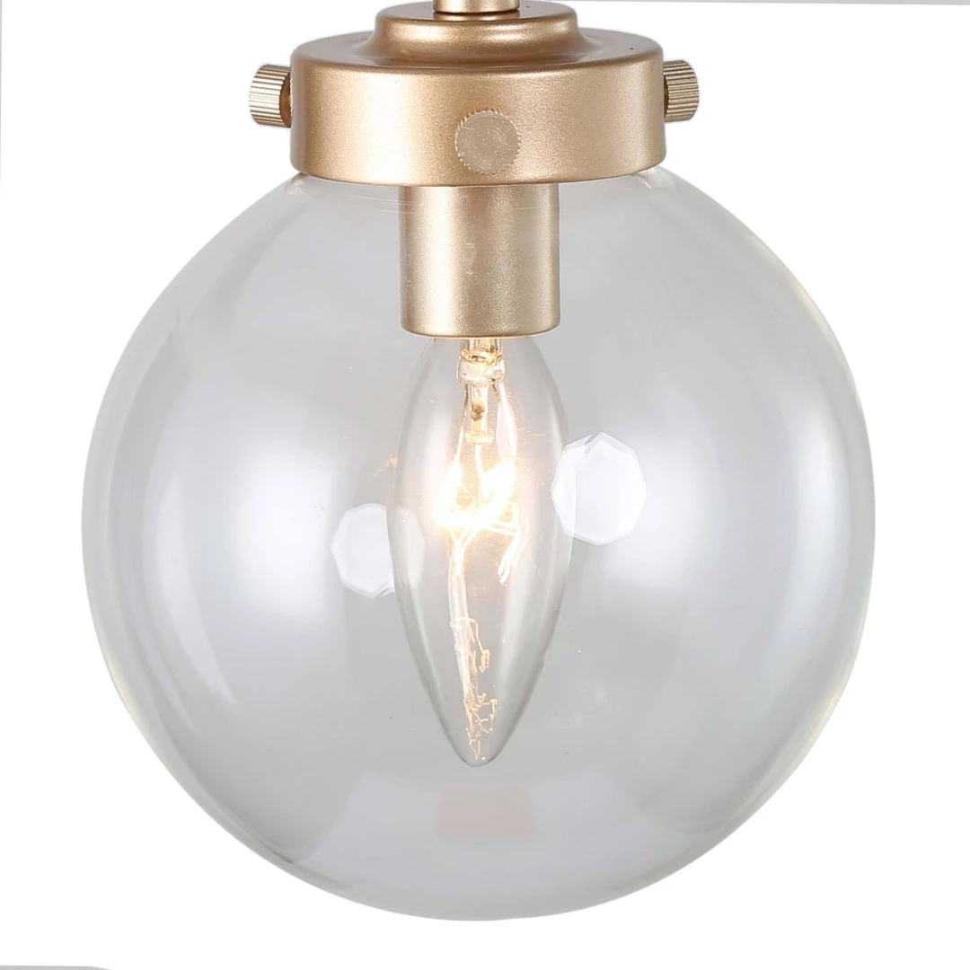 LNC Mini Globe Glass Gold Pendant - 1 Light 9 LNC Mini Globe Glass Gold Pendant - 1 Light