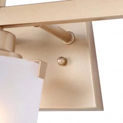 Hot Sale LNC Modern Gold Vanity Light With Glass Shades - 3 Lights