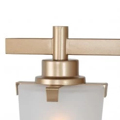 Hot Sale LNC Modern Gold Vanity Light With Glass Shades - 3 Lights