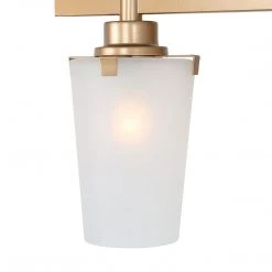 Hot Sale LNC Modern Gold Vanity Light With Glass Shades - 3 Lights